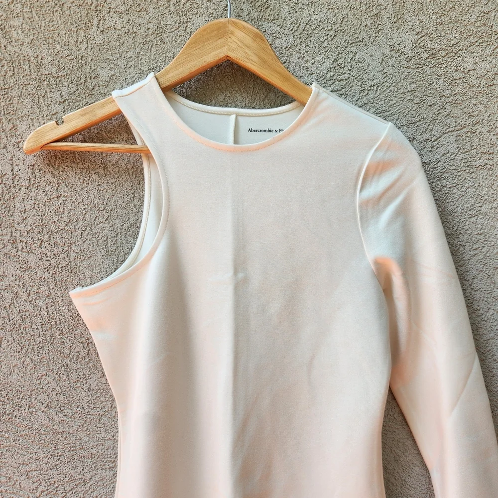 ABERCROMBIE & FITCH Women's Dress Small Tall Mini Cold Shoulder Asymmetrical - Picture 5 of 12